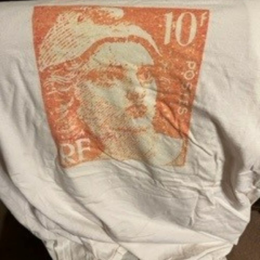 vintage French stamp t-shirt
